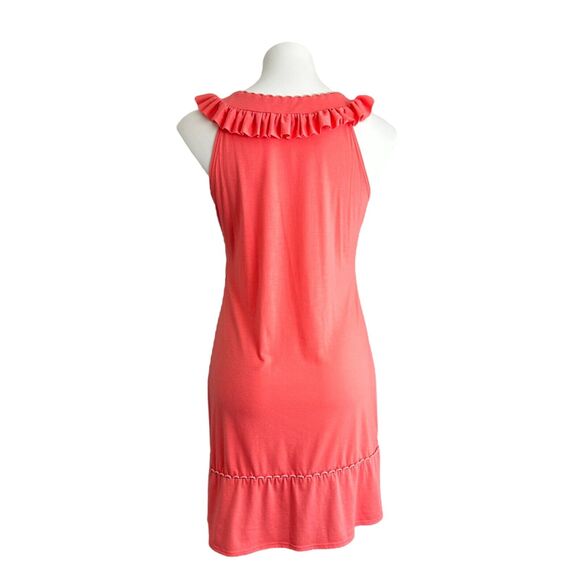 Bluheaven Women Orange Casual Dress Ruffled Sundress Summer Beach Coverup Sz L - Picture 9 of 11